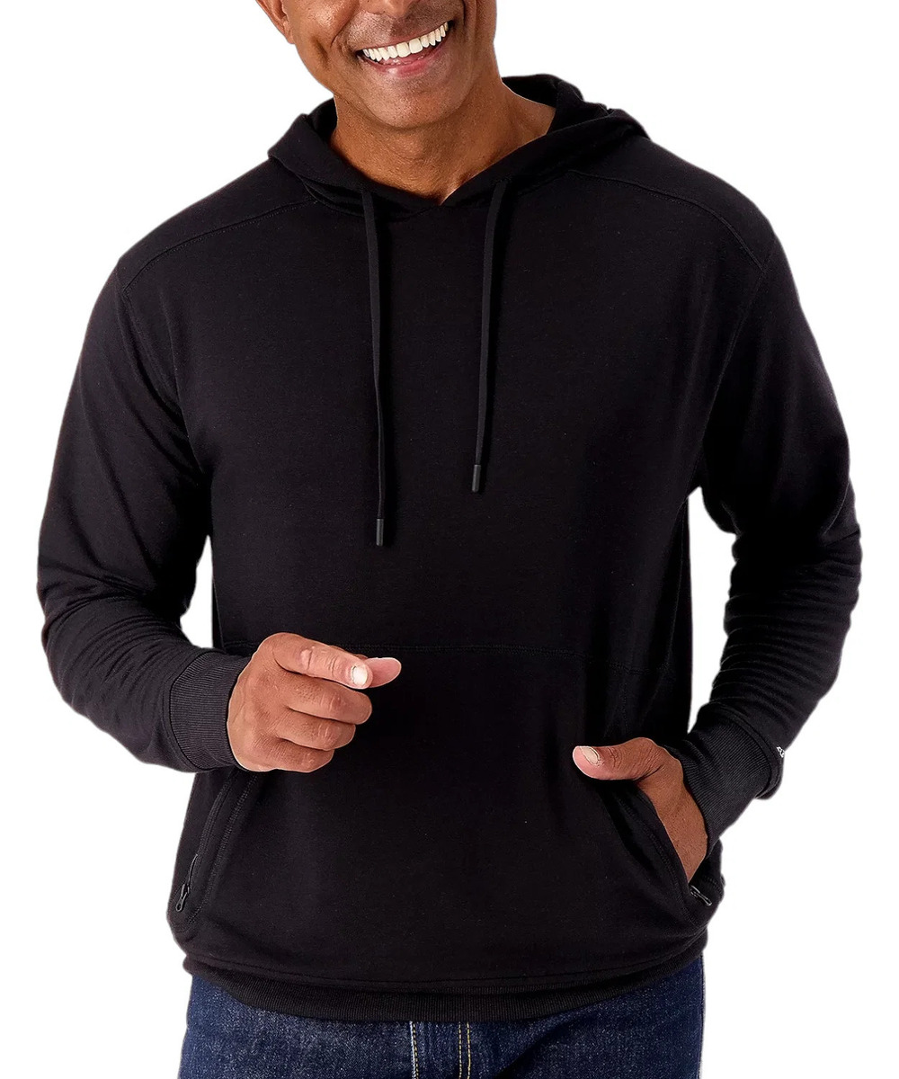 zuda Men's x Kevin Kreider Z-Knit Hoodie with Rib Trim Black